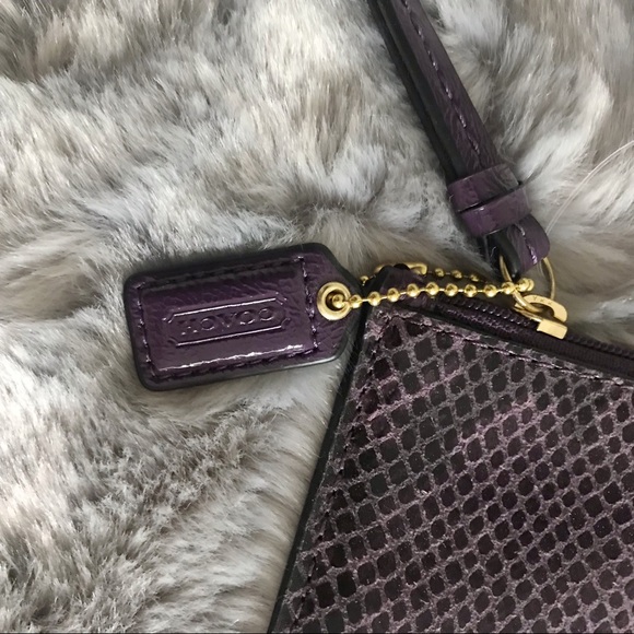 COACH Signature Snakeskin Tech Pouch - Picture 4 of 6